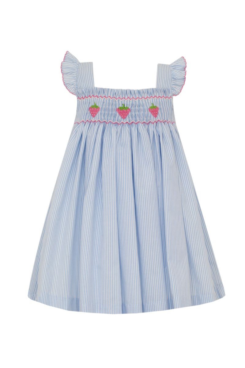 Strawberry Smocked Sundress – Shutterbugs Boutique