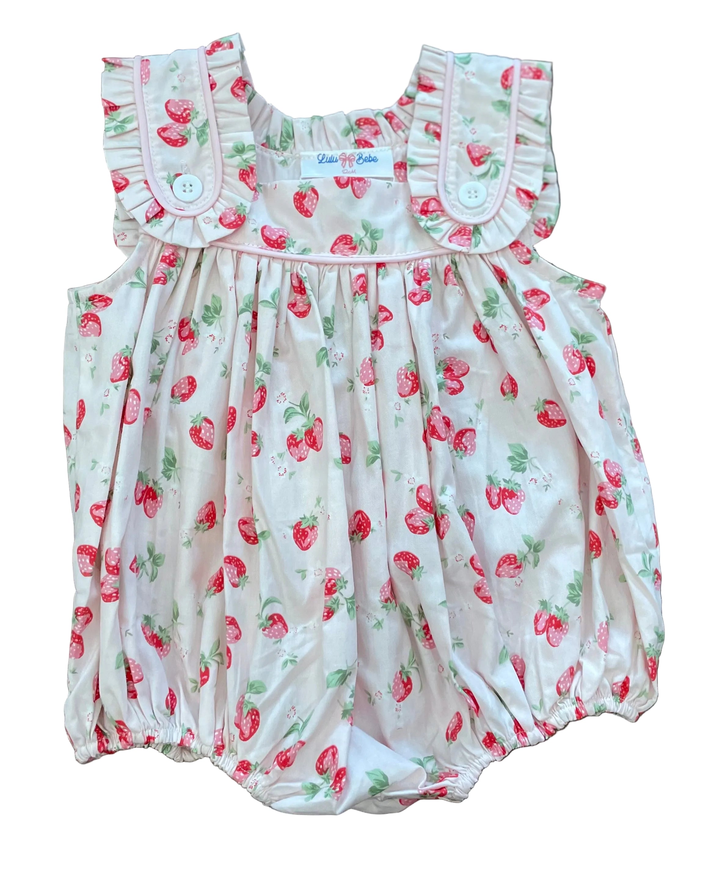 Strawberry Print Ruffle Sunbubble – Shutterbugs Boutique