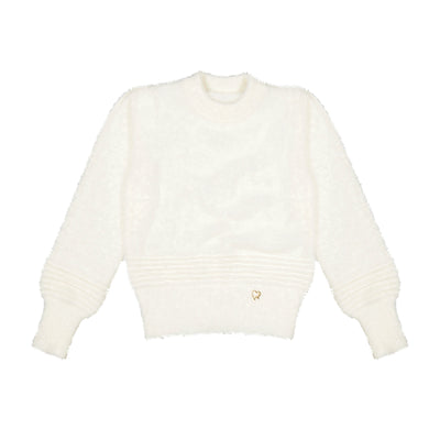 Abel & Lula Openwork Jacquard Knit Sweater