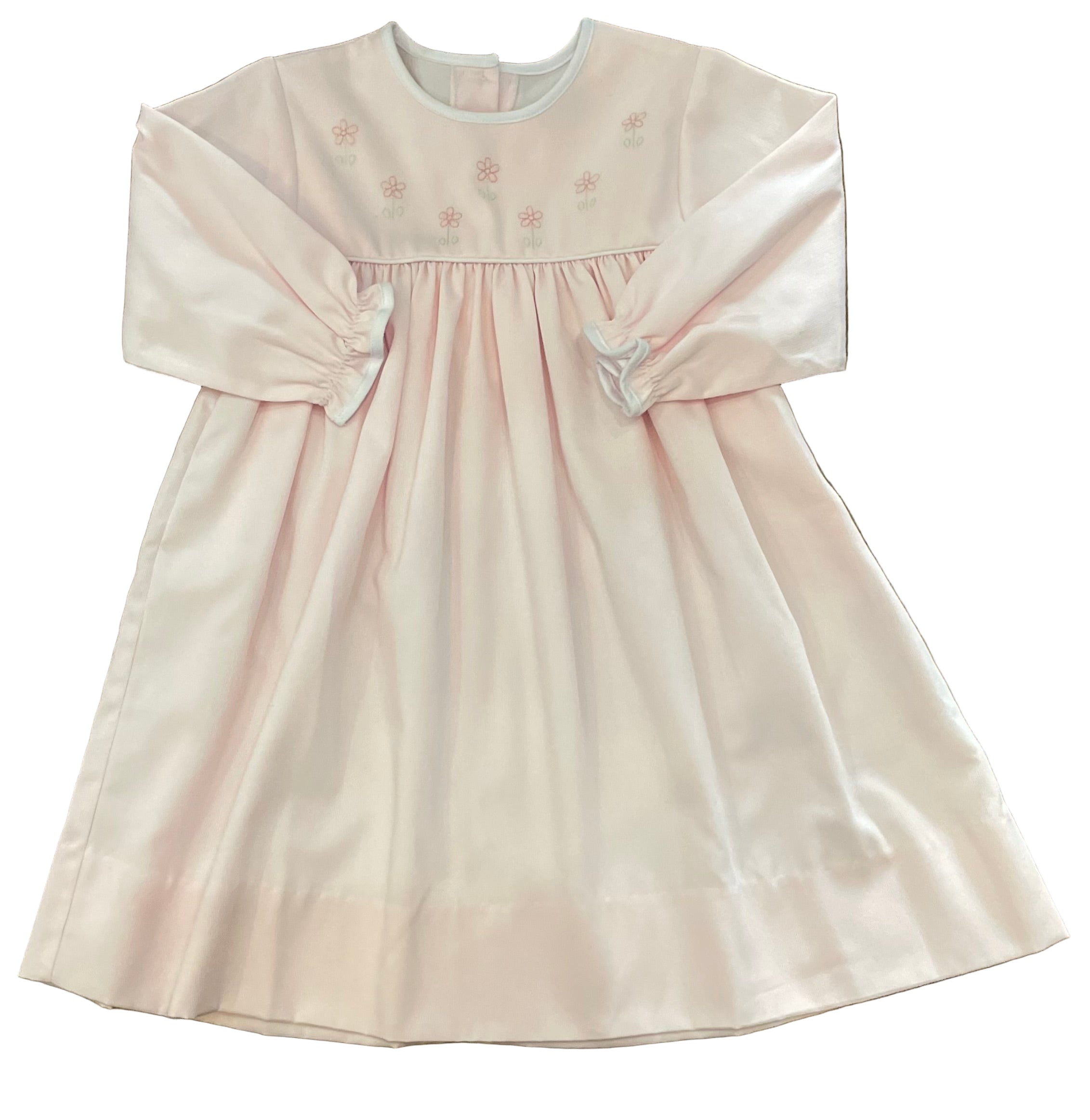 white christmas dresses Auraluz Girl Bubble...Pink check with white ruffle collar and embroide –  AURALUZ main image 1