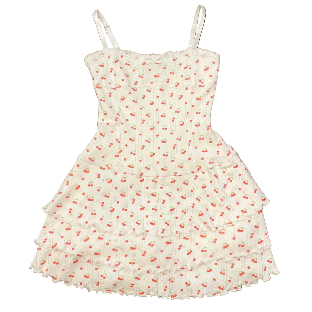 cherry print mini dress Tiny Cherries Felicity Dress – Shutterbugs Boutique