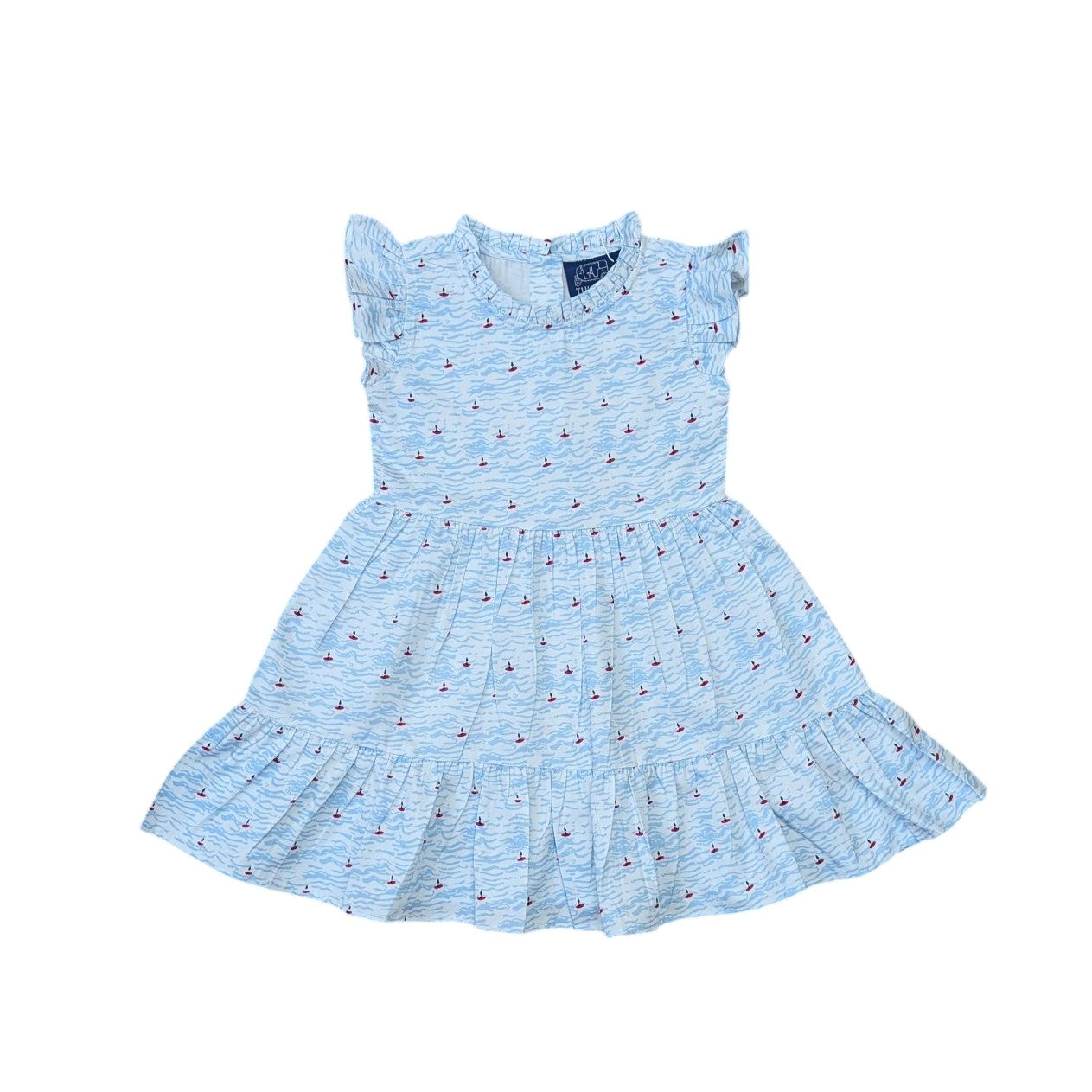 Sailboats Blue Water Ruffle Dress – Shutterbugs Boutique