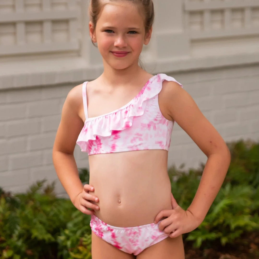Pink tie dye swimsuit sale