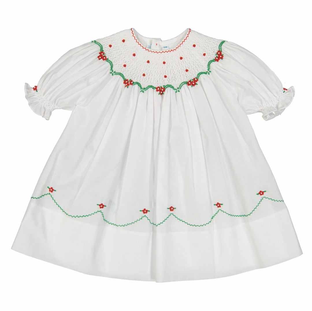 Holiday Pearl Flower Bishop Dress – Shutterbugs Boutique